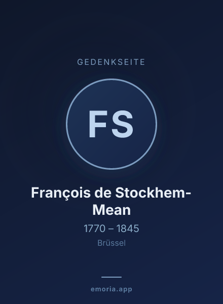 Gedenkportrait von François de Stockhem-Mean