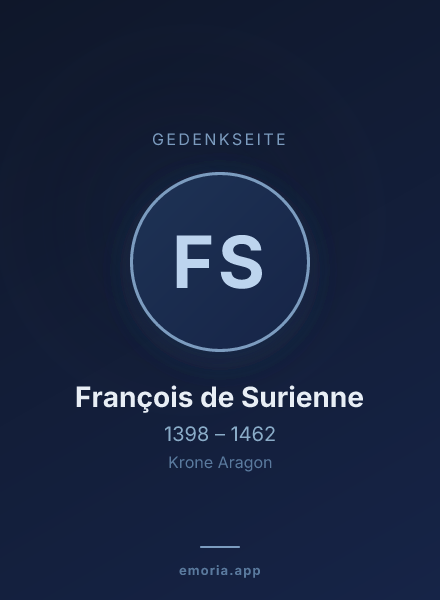 Gedenkportrait von François de Surienne