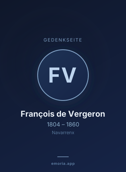 Gedenkportrait von François de Vergeron