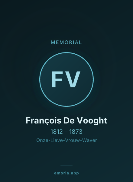 Memorial portrait of François De Vooght