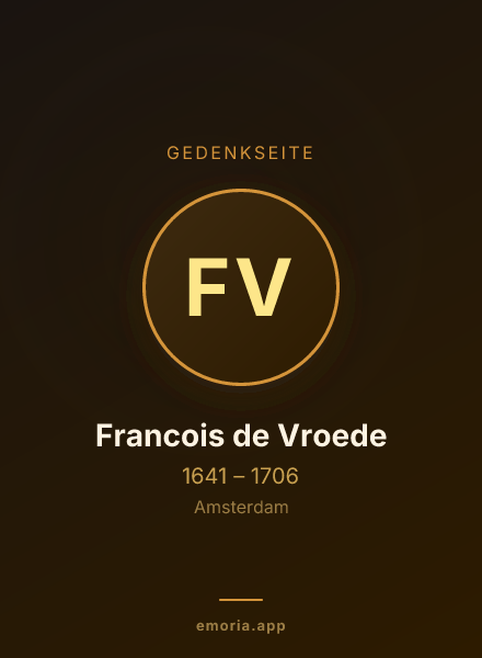 Gedenkportrait von Francois de Vroede