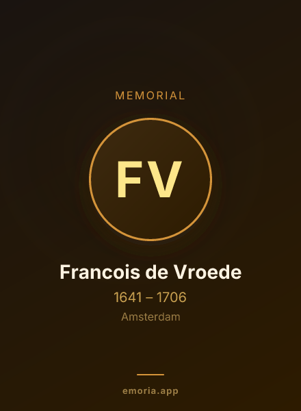 Memorial portrait of Francois de Vroede