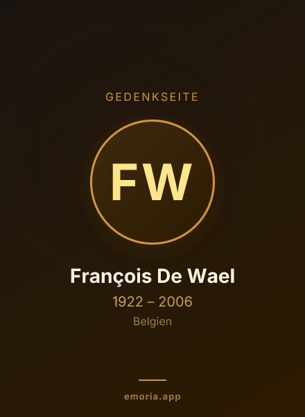 Gedenkportrait von François De Wael