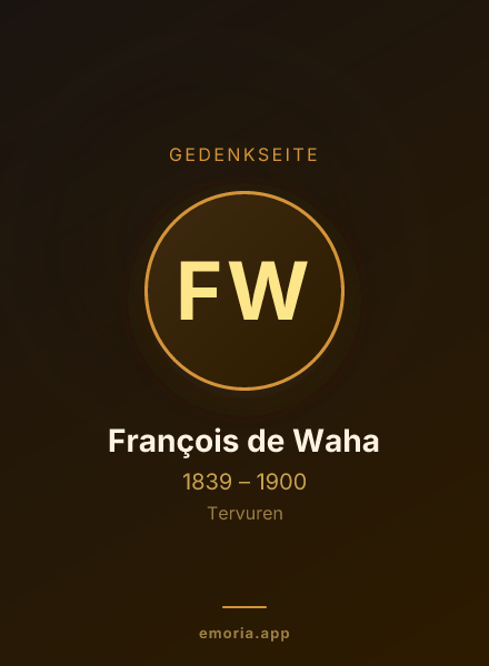 Gedenkportrait von François de Waha
