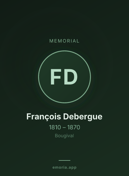 Memorial portrait of François Debergue