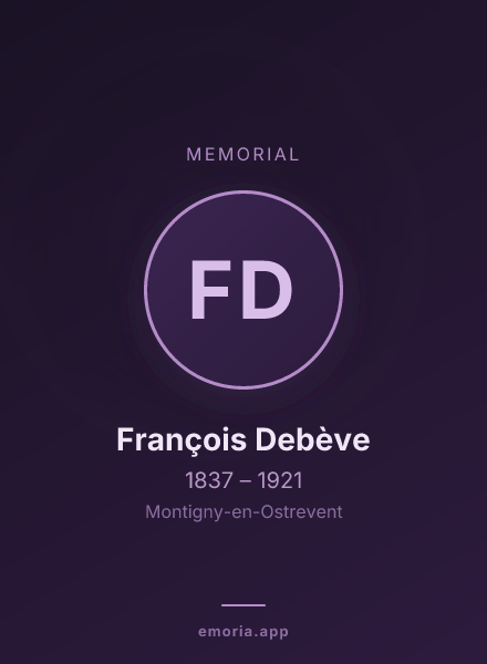 Memorial portrait of François Debève