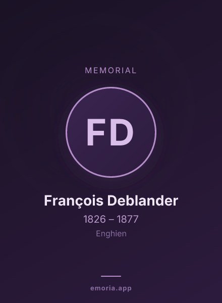 Memorial portrait of François Deblander