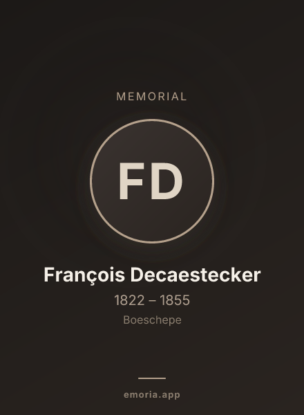 Memorial portrait of François Decaestecker