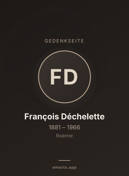 Gedenkportrait von François Déchelette