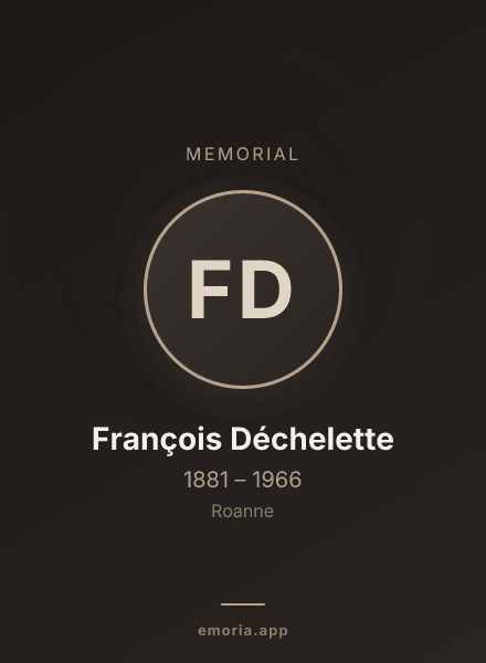 Memorial portrait of François Déchelette