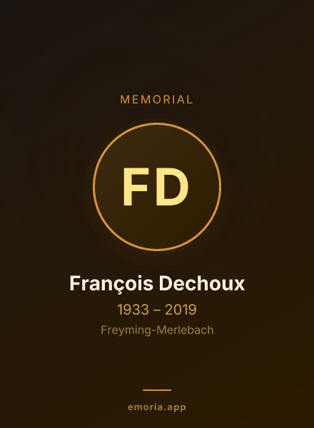 Memorial portrait of François Dechoux