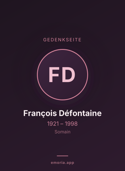 Gedenkportrait von François Défontaine
