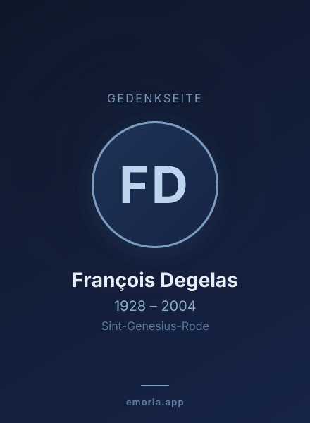 Gedenkportrait von François Degelas