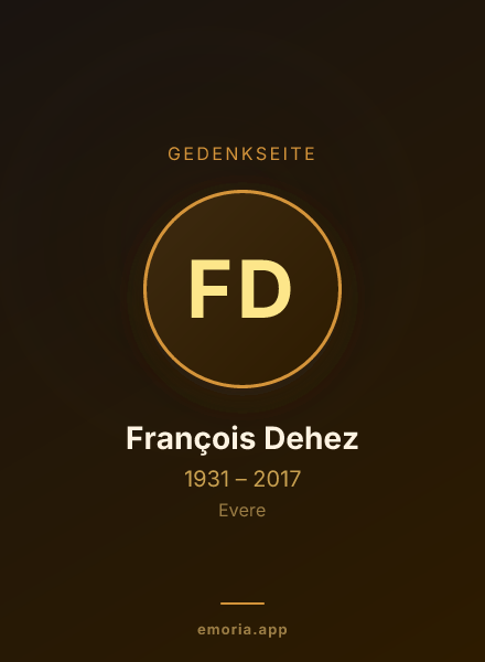 Gedenkportrait von François Dehez