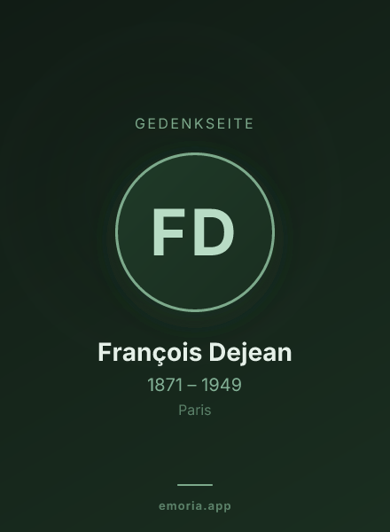 Gedenkportrait von François Dejean