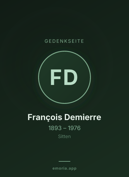 Gedenkportrait von François Demierre