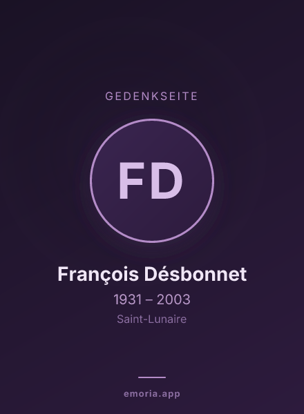 Gedenkportrait von François Désbonnet