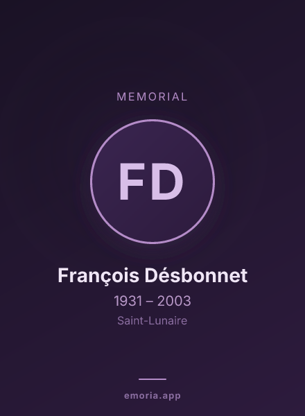 Memorial portrait of François Désbonnet