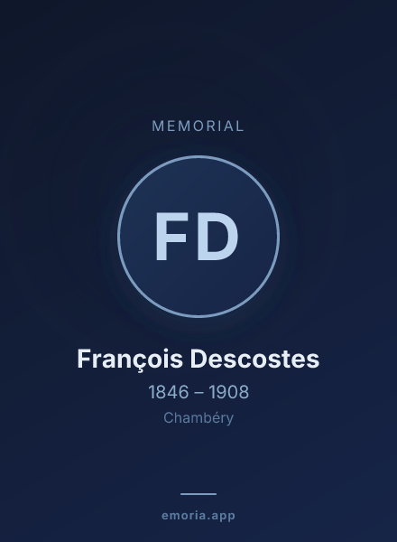 Memorial portrait of François Descostes