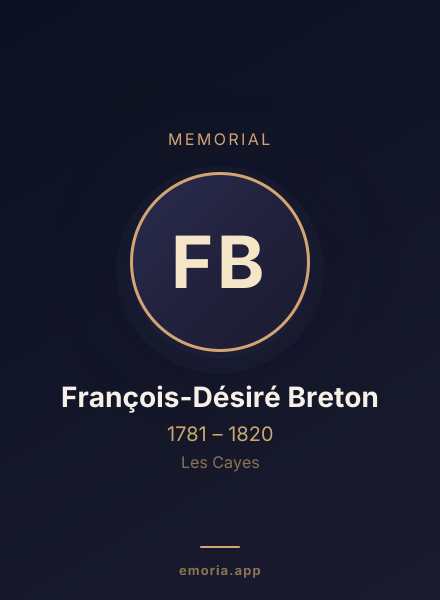 Memorial portrait of François-Désiré Breton