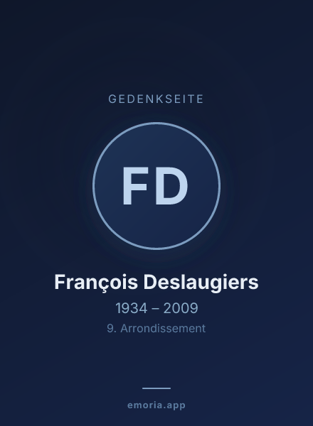 Gedenkportrait von François Deslaugiers
