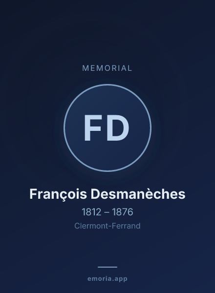 Memorial portrait of François Desmanèches
