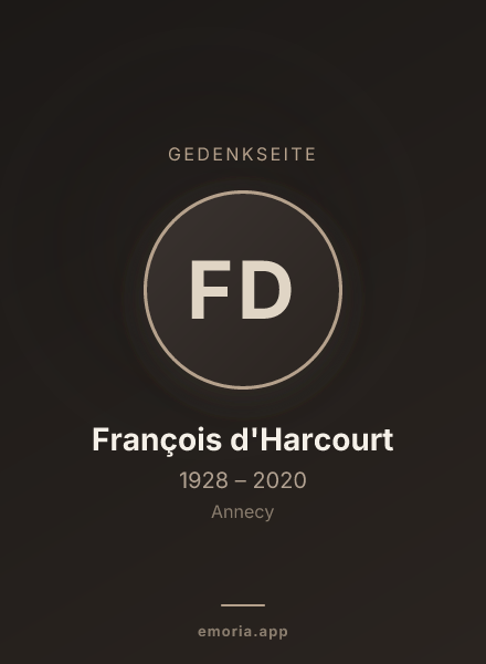 Gedenkportrait von François d'Harcourt