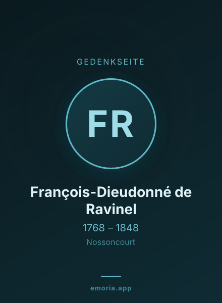 Gedenkportrait von François-Dieudonné de Ravinel
