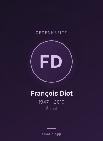 Gedenkportrait von François Diot