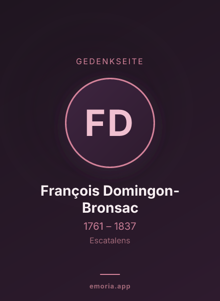 Gedenkportrait von François Domingon-Bronsac