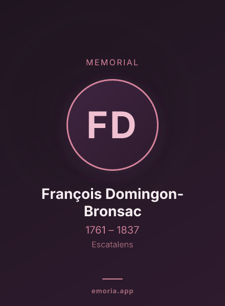 Memorial portrait of François Domingon-Bronsac