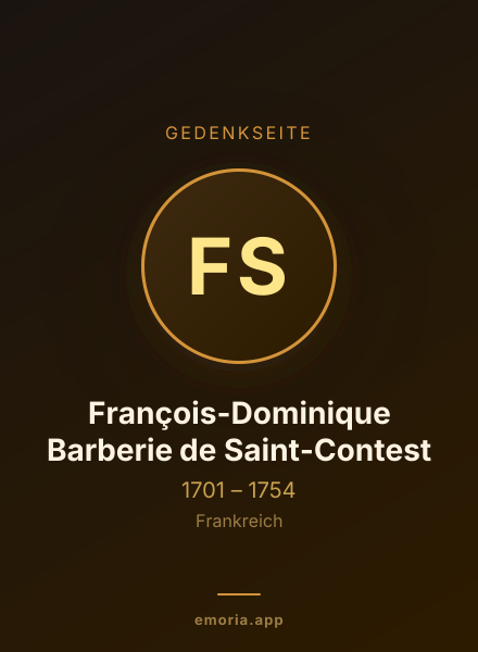 Gedenkportrait von François-Dominique Barberie de Saint-Contest