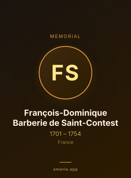 Memorial portrait of François-Dominique Barberie de Saint-Contest