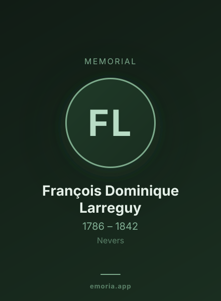 Memorial portrait of François Dominique Larreguy