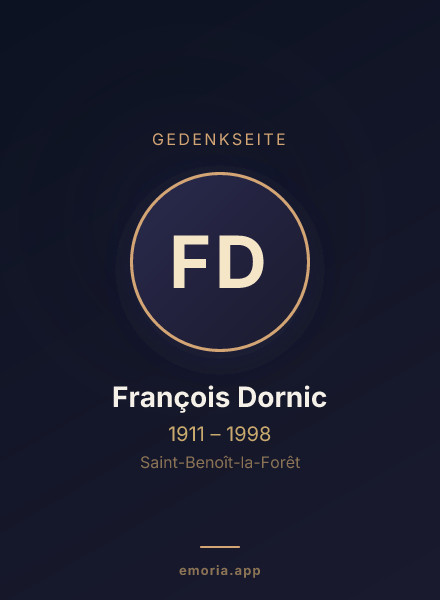 Gedenkportrait von François Dornic