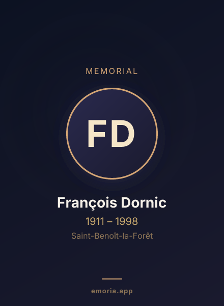 Memorial portrait of François Dornic