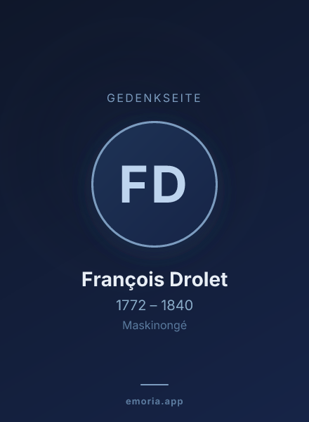 Gedenkportrait von François Drolet