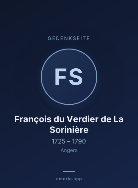 Gedenkportrait von François du Verdier de La Sorinière