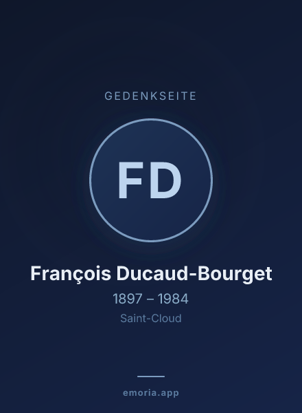 Gedenkportrait von François Ducaud-Bourget