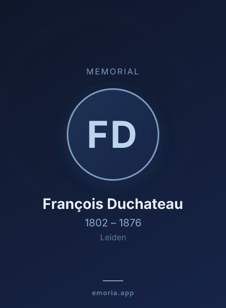 Memorial portrait of François Duchateau