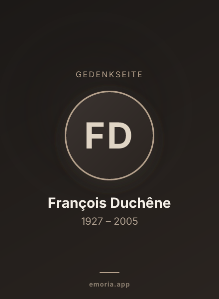 Gedenkportrait von François Duchêne