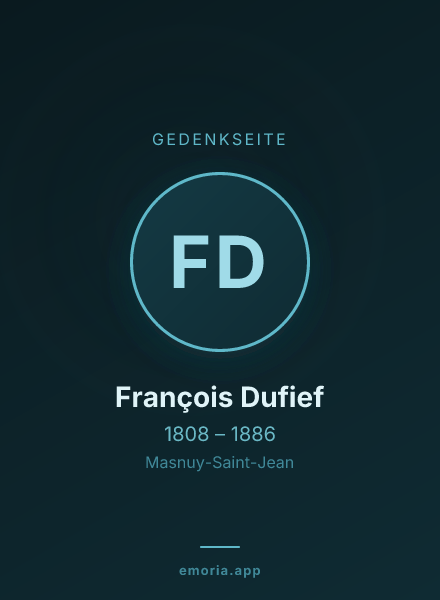 Gedenkportrait von François Dufief