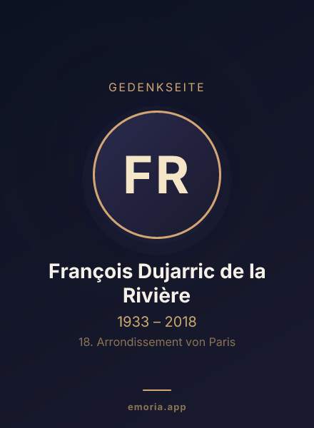 Gedenkportrait von François Dujarric de la Rivière