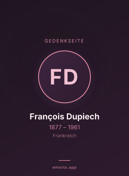 Gedenkportrait von François Dupiech