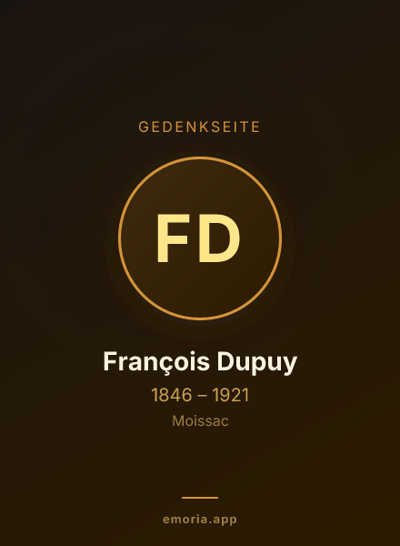 Gedenkportrait von François Dupuy