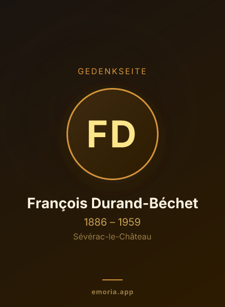 Gedenkportrait von François Durand-Béchet