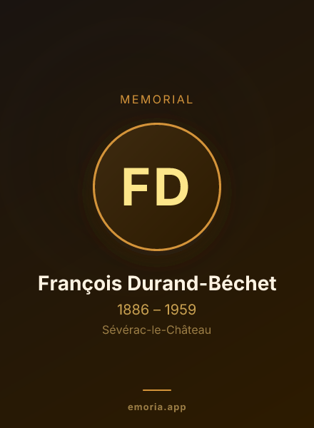 Memorial portrait of François Durand-Béchet