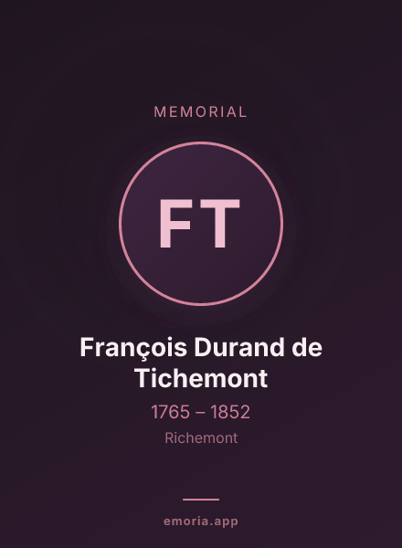 Memorial portrait of François Durand de Tichemont