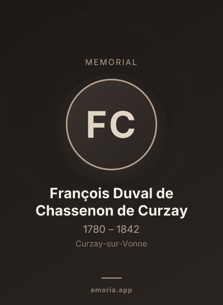 Memorial portrait of François Duval de Chassenon de Curzay