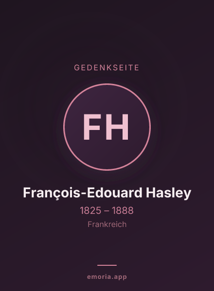 Gedenkportrait von François-Edouard Hasley